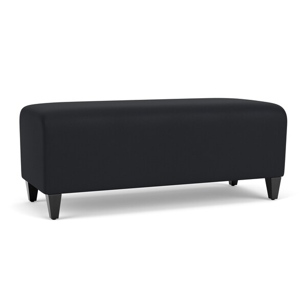 Lesro Siena Lounge Reception Loveseat Bench, Black, MD Black Upholstery SN6001 - main